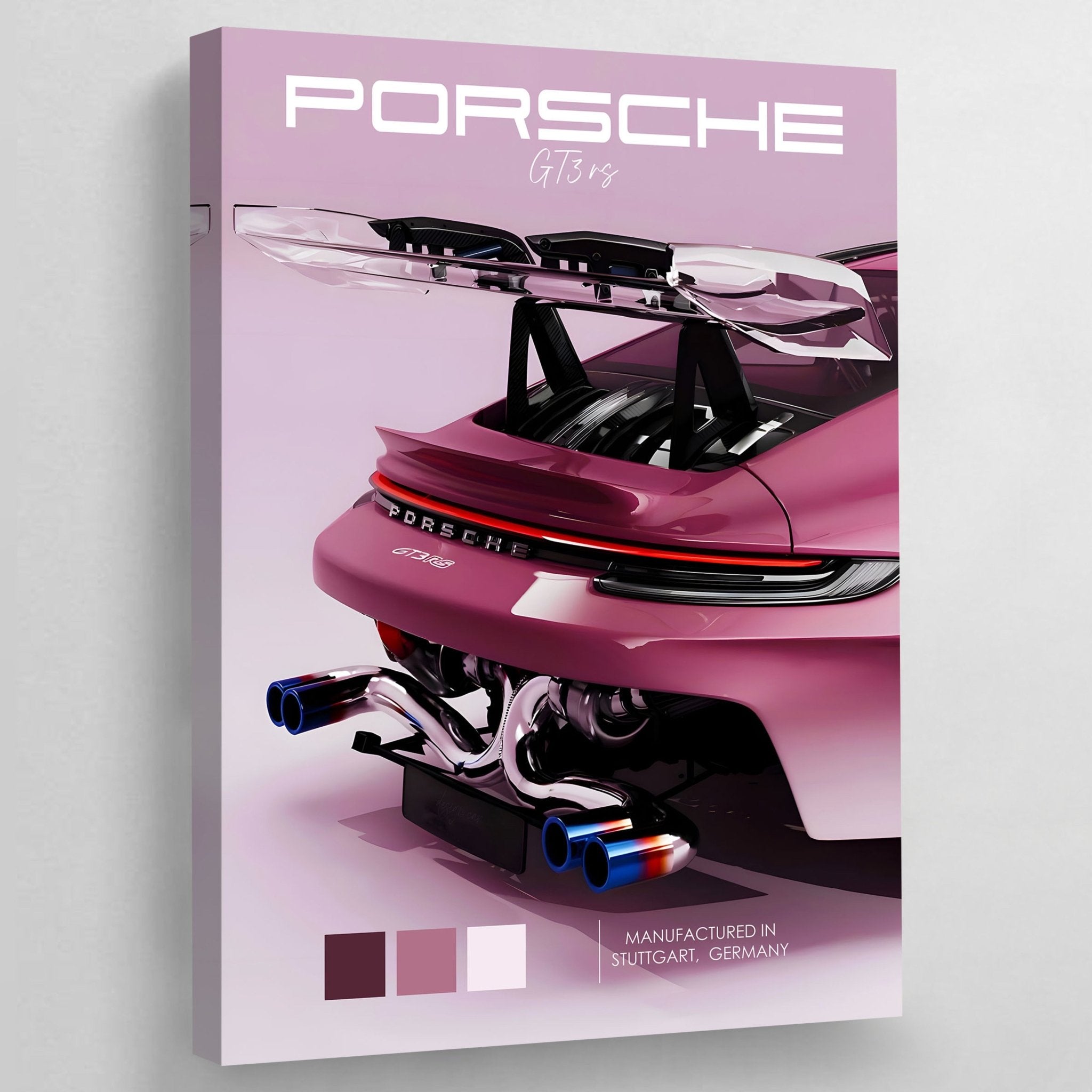 Pink Porsche Wall Art