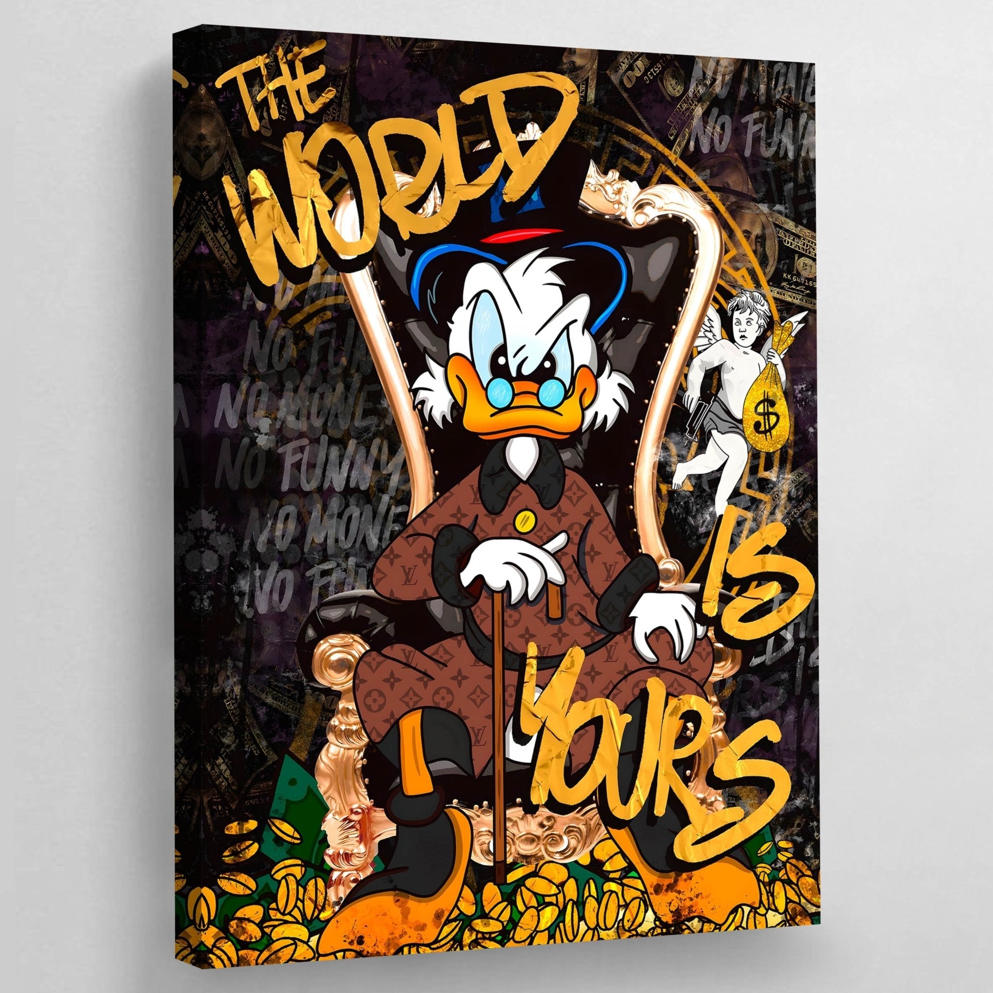 Scrooge The World Is Yours Canvas Wall Art